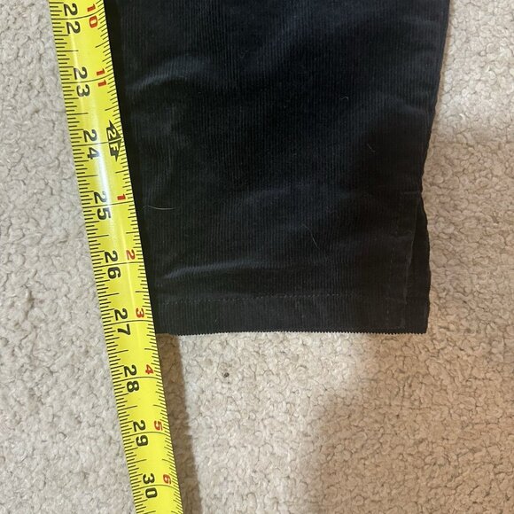 Vineyard Vines Corduroy Pants Women Size 10 Black Side-slit Skinny - Picture 8 of 12